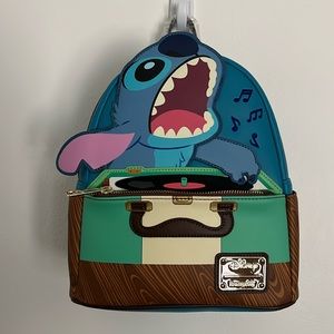 Stitch Record Player Loungefly Mini backpack